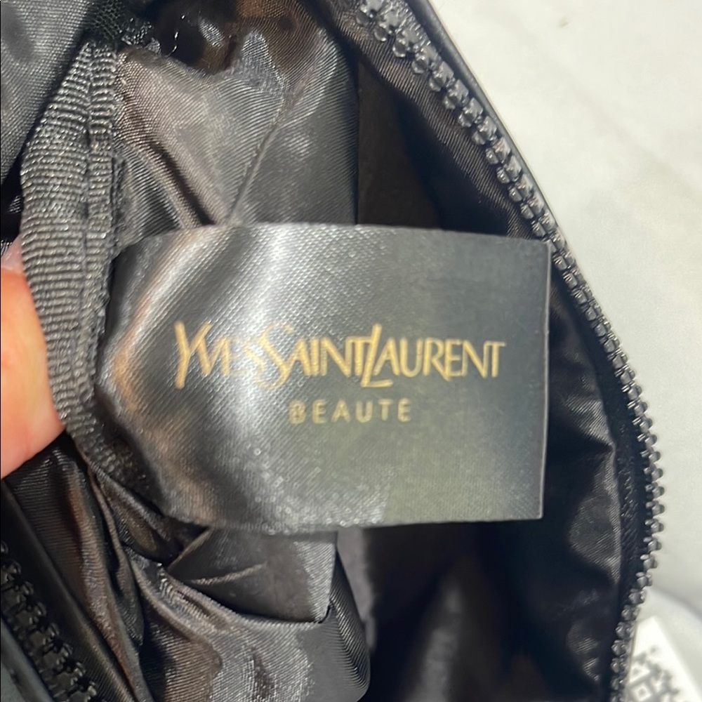 Yves Saint Laurent Cream and Black Cosmetic Pouch - Picture 5 of 5
